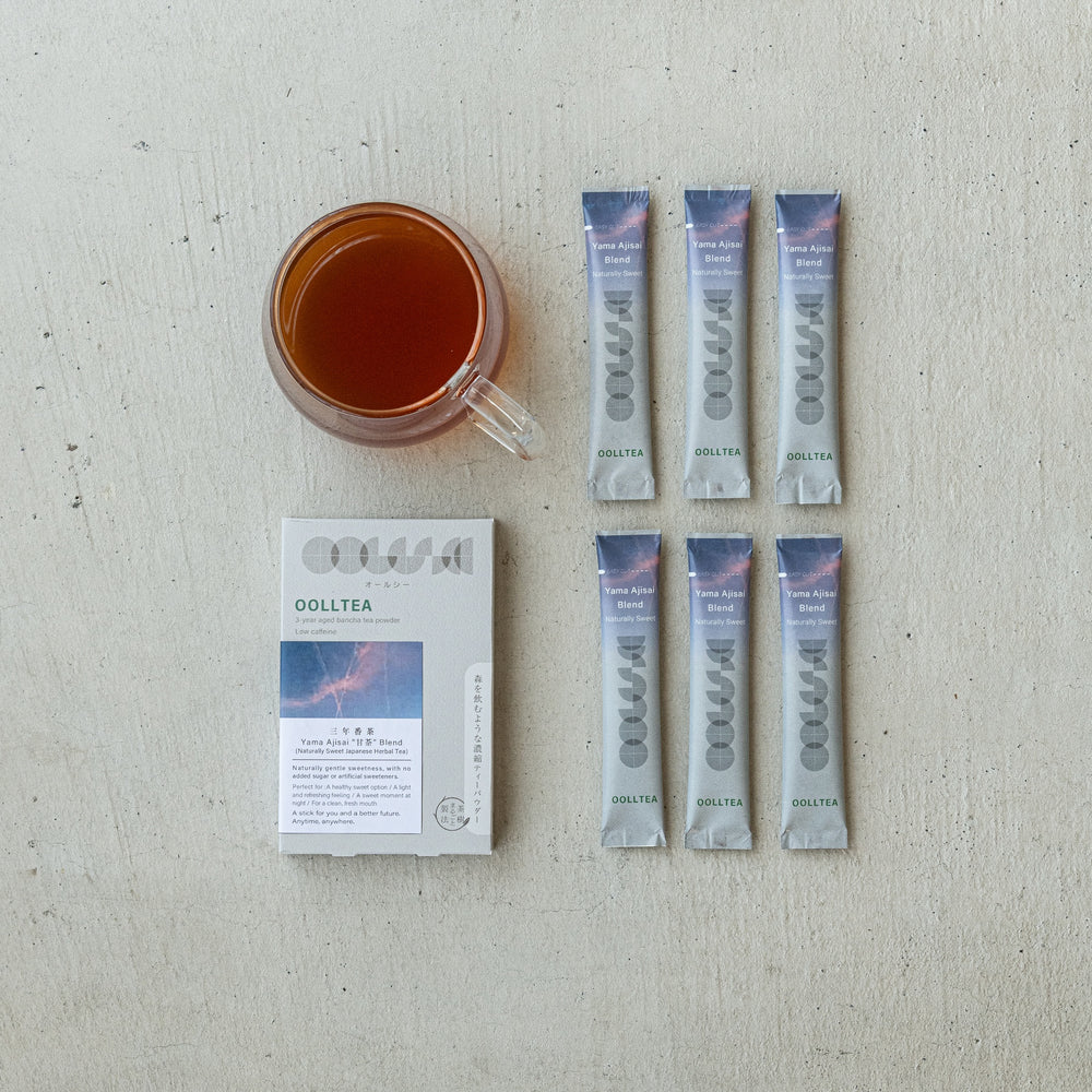 OOLLTEA – Yama Ajisai Blend｜Amacha Blended Sanbancha Stick, 6 pieces