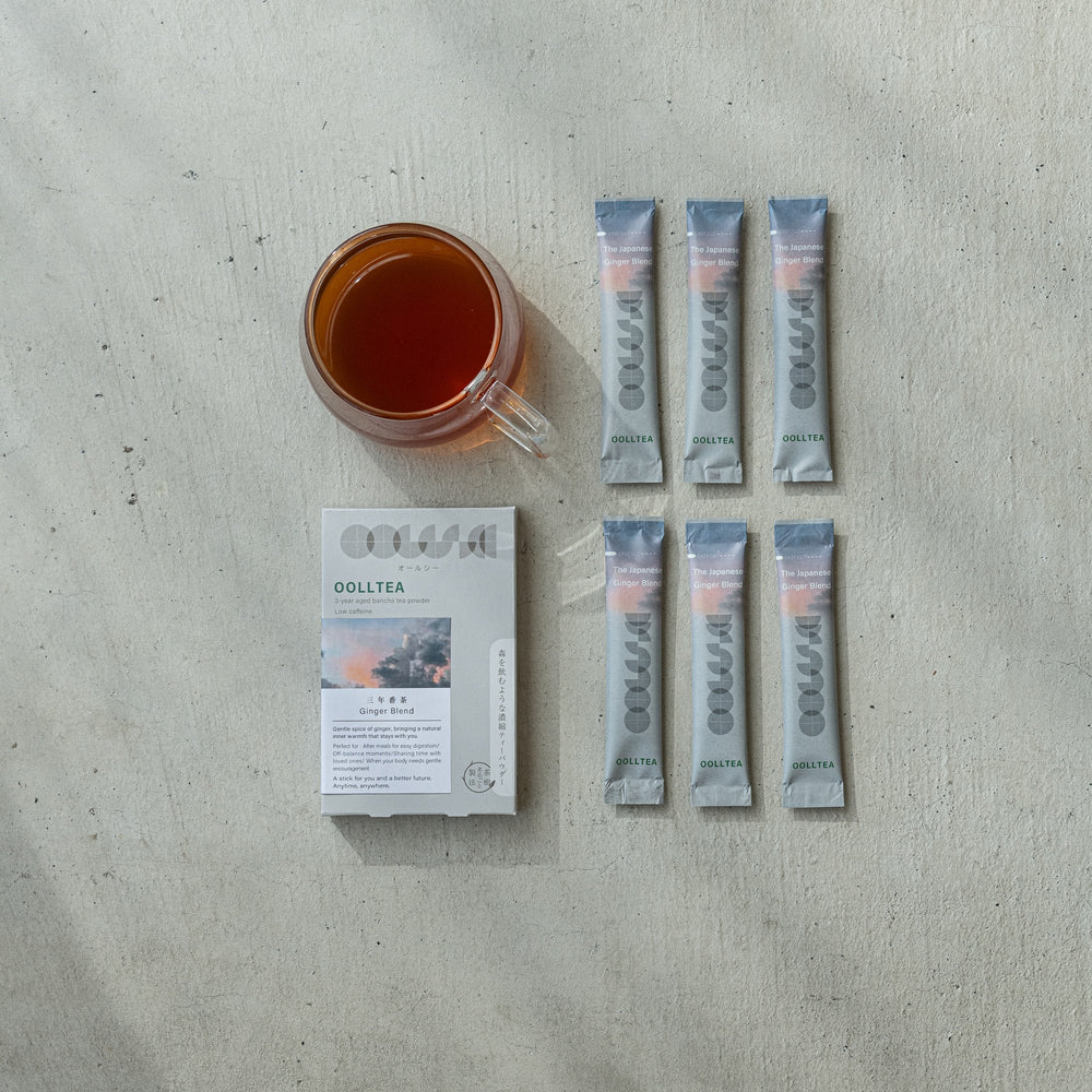 OOLLTEA - The Japanese Ginger Blend｜Ginger Blend Three-Year Bancha Tea Sticks (6 sticks)